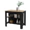 Homeroots Black and Oak 41" Kitchen Island With Storage 535021 - alternate 3