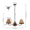 Jonathan Y Grady 27" 3-Light Coastal Farmhouse Adjustable Swooping Arm Metal w/Hand-Woven Rattan Shades LED Cha JYL9559C - alternate 3