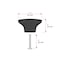 Richelieu 1 23/32-inch (44 mm) x 29/32-inch (23 mm) Matte Black Contemporary Cabinet Knob BP734544900 - alternate 2