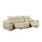 Homeroots 107" Beige Italian Leather Reclining Metal USB Sofa 720283 - alternate 2