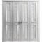 Sartodoors Sliding Closet Double Bi-fold Doors Grey Solid Core Modern Interior VEREGIO7288DBF-OAK-72 x 80 (4* 18x80) - alternate 1
