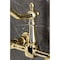 Kingston Brass Two-Handle Wall Mount Bridge Kitchen Faucet, Polished Brass KS1262BAL - alternate 2