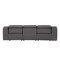 Homeroots 103" Dark Gray Italian Leather Reclining USB Sofa 632875 - alternate 2