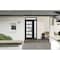 Vdomdoors Front Exterior Prehung FiberGlass Door Frosted Glass / Manux 8002 Matte Black / Sidelight and Trans MANUX8002EXD-BLK-W30+12 x H80+14-RH - alternate 1