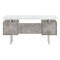 Homeroots 60" White and Gray Computer Desk With Three Drawers 490005 - alternate 3