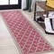Jonathan Y Trebol Moroccan Trellis Textured Weave Fuchsia/Light Gray 2 ft. x 8 ft. Indoor/Outdoor Runner Rug SMB109H-28 - alternate 1