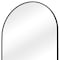 Homeroots 38" Black Metal Arch Framed Accent Mirror 719127 - alternate 2