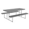 Flash Furniture Insta-Fold 6 Foot Granite Gray Indoor-Outdoor Picnic Table - Commercial Grade Foldable Steel Frame RB-EBB-3072FD-MND-GY-GG - alternate 3
