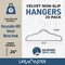 Lifemaster Velvet Non-Slip Hangers, Heavy Duty, 360 Deg Swivel Hook, Space-Saving, Grey, 20PK LMGR22Y - alternate 2