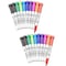 Kleenslate Dry Erase Student Markers with Erasers, Fine Point, Assorted Colors, 20PK 6108 - alternate 1