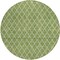 Homeroots 8' Green And Ivory Round Geometric Washable Indoor Outdoor Area Rug 596101 - alternate 2