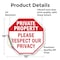 Signmission Private Property Please Respect Our, 10 Inch X 10 Inch, Vinyl Decal OC-D-10-149 - alternate 2