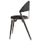 Leisuremod Venice Collection Modern Dining Chair In Black in Black, 4PK VC49BL4 - alternate 2