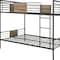 Homeroots 83" X 65" X 68" Sandy Black  Dark Bronze Handbrushed Queen Over Queen Bunk Bed 286143 - alternate 3