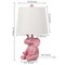 Jonathan Y Kairi 21" Modern Shabby Chic Resin/Iron Happy Elephant LED Kids' Table Lamp with Phone Stand, Pink JYL4060B - alternate 2