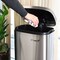 Elama 2 pc 8Gal 30L Rectangular Stainless Steel Twin Step Trash Bins with Slow Close in Matte Silver EL-H8-30-30L - alternate 2