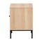 Baxton Studio Caterina MidCentury Transitional Natural Brown Finished Wood and Natural Rattan 1Door Nightstand 220-12861-ZORO - alternate 2