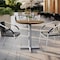 Flash Furniture Commercial All-Weather 31.25" Natural HPL Tabletop with Silver X Base ST-RD31-NAT-T2222S-GG - alternate 2