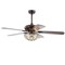 Jonathan Y Joanna 52" 3-Light Bronze Crystal LED Ceiling Fan With Remote, Oil Rubbed Bronze JYL9702A - alternate 1