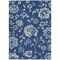 Homeroots 3' X 5' Navy Blue And Gray Floral Washable Indoor Outdoor Area Rug 589482 - alternate 3