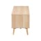 Baxton Studio Sebille Mid-Century Modern Light Brown Finished Wood 2-Door TV Stand with Natural Rattan 207-12462 - alternate 3