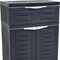 Homeroots 24in Charcoal Plastic Accent Cabinet With Two Doors And One Drawer 668937 - alternate 2