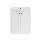 James Martin Vanities Chianti 24 in. Single Vanity, Glossy White, Matte Black, w/ White Glossy Composite Stone Top 533V24GWMBKWG - alternate 3