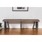 Homeroots 75" Natural and Black Distressed Solid Wood Dining Bench 524060 - alternate 1