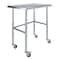 Amgood 24in D x 36in L Stainless Steel Open Base Table, 3in Casters AMG WT-2436-RCB-WHEELS-Z - alternate 1
