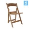 Flash Furniture HERCULES 4 Pk Commercial Chestnut Indoor/Outdoor Lightweight Resin Folding Event Chair w/ Slat Seat 4-LE-L-1-CHSNT-SLAT-GG - alternate 3
