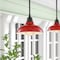 Jonathan Y Jasper 12.25" 1-Light Farmhouse Industrial Indoor/Outdoor Iron LED Pendant, Red JYL7611E - alternate 2