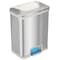 Hls Commercial 13 gal Rectangular Indoor Metal Can, Silver, Pedal Sensor Lid, Stainless Steel, 11.75 in HLS13SW - alternate 1