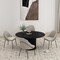 Manhattan Comfort Gracie Dining Chair in Stone and Black - Set of 4 4-DC100-BST - alternate 1