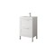 Homeroots 24" White Wood Freestanding Bathroom Vanity With White Sink And Two Drawers 627394 - alternate 2