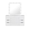 Global Furniture Usa Contemporary Ella White Vanity Set With Storage Stool ELLA-WHITE-VANITY SET W/ STR STOOL - alternate 1