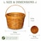 Vintiquewise Small Wood Chip Apple Picking Basket QI003151 - alternate 2