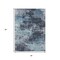 Homeroots 3' X 5' Blue And Ivory Abstract Washable Indoor Outdoor Area Rug 630639 - alternate 2