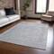 Homeroots 5' X 8' Silver And Beige Abstract Washable Indoor Outdoor Area Rug 616029 - alternate 2