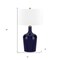 Homeroots 25" Blue Glass Urn Table Lamp With White Drum Shade 546130 - alternate 5