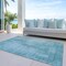 Homeroots 5' X 8' Aqua Teal Blue And Gray Abstract Washable Indoor Outdoor Area Rug 587255 - alternate 3