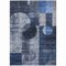 Homeroots 3' X 5' Navy Blue Gray And Charcoal Geometric Washable Indoor Outdoor Area Rug 604330 - alternate 3