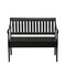 Homeroots 42in Black Solid Wood Distressed Storage Bench With Flip Top 733249 - alternate 1