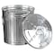 Gardenised 7 gal Round Outdoor Can, Silver, Galvanized Steel, 13 in QI004750 - alternate 2
