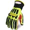 Ironclad Performance Wear Extrication Glove, Armotex Palm, Slip On Cuff, Fabric Lining, Black, Green, Red, Size M EXTRC-03-M - alternate 1