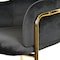 Leisuremod Axis Velvet/Polyester/Leather Bar Stool - Stainless Steel Base, Low Back & Armrests ACG29BL - alternate 4