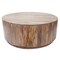 Homeroots 42" Natural Solid Wood Round Coffee Table 493314 - alternate 1
