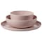 Gibson Home Candy Skies 12 Piece Wheat Straw Melamine Dinnerware Set in Pink 750123505M - alternate 2