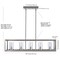 Jonathan Y Anna 38.5" Linear 5-light Metal/Glass LED Pendant, Nickel JYL7414B - alternate 2