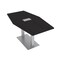 Skutchi Designs Hexagon Conference Table With Power, 36 in W, 60 in L, Black HAR-HEX.IR-36X60-DOU-U999ST19-ESIL - alternate 1