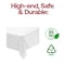 Smarty Had A Party 50" x 108" White Rectangular Linen-Like Tablecloths (12 Tablecloth), 12PK 813272-CASE - alternate 2